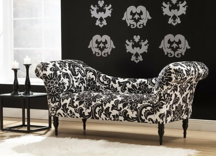 modernit sohvat sohva kaunis kuvio kukka valkoinen musta