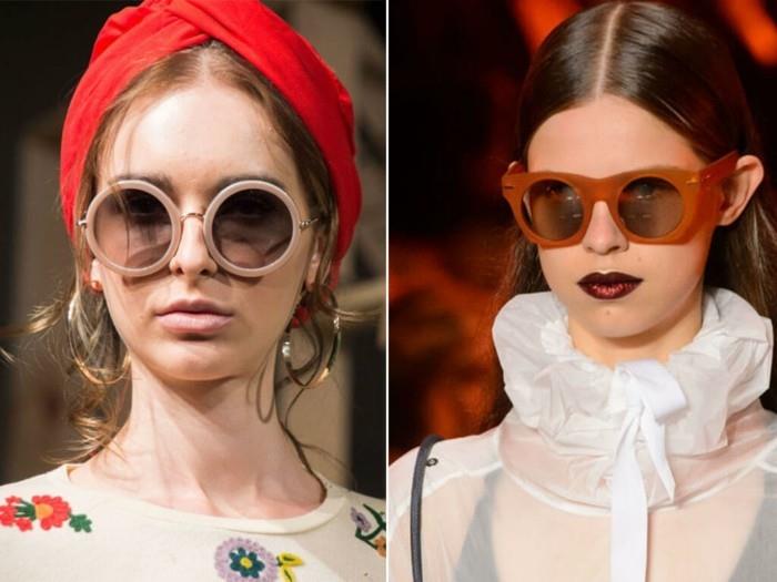 modernit aurinkolasit naisten muoti pyöreät lasit kesällä 2017