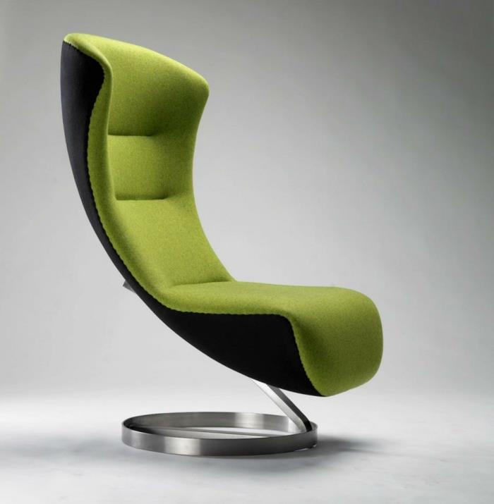 modernit tuolit viileä vihreä nojatuolin metallijalusta