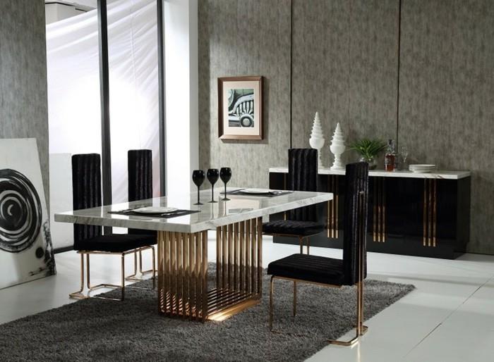 modernit tuolit ruokasali hienot ruokapöydän tuolit kultaisia ​​aksentteja
