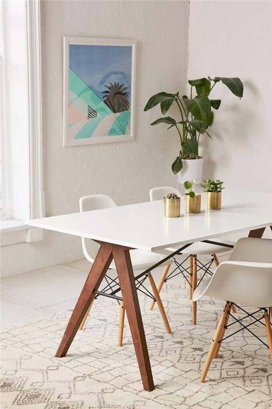 modernit tuolit ruokasali skandinaaviseen tyyliin vaaleat värit
