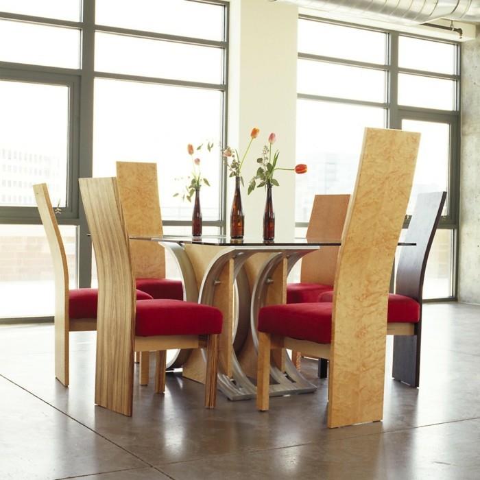 modernit tuolit ruokasali tyylikäs mukava punainen aksentti