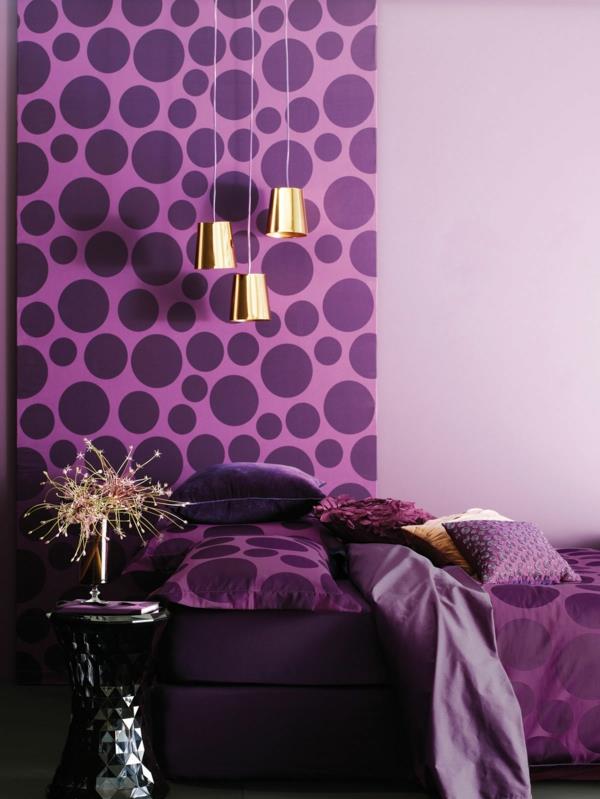 moderni tapetti makuuhuone kuvio violetti
