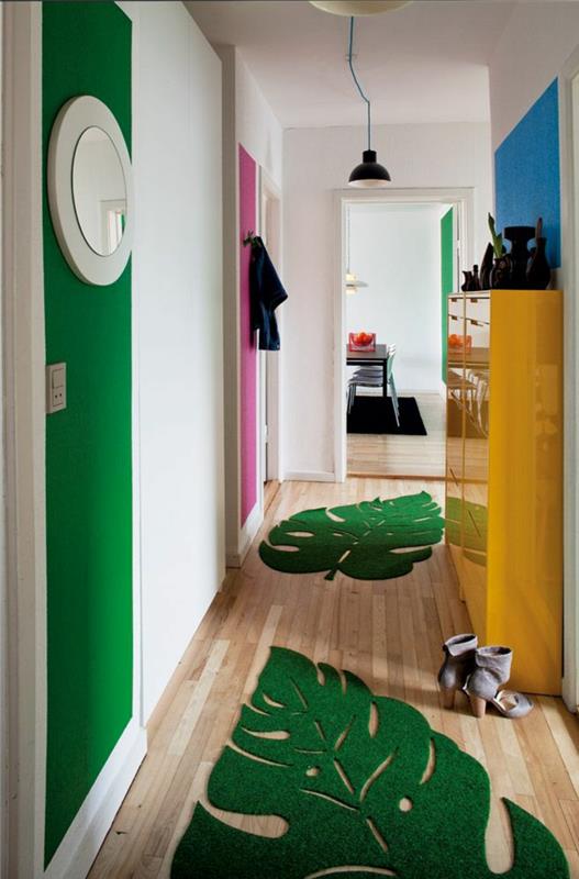 modernit matot ja juoksijat sali huonekalut vihreä trendi