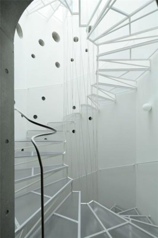 moderni portaikko koriste -elementit lasi metalli