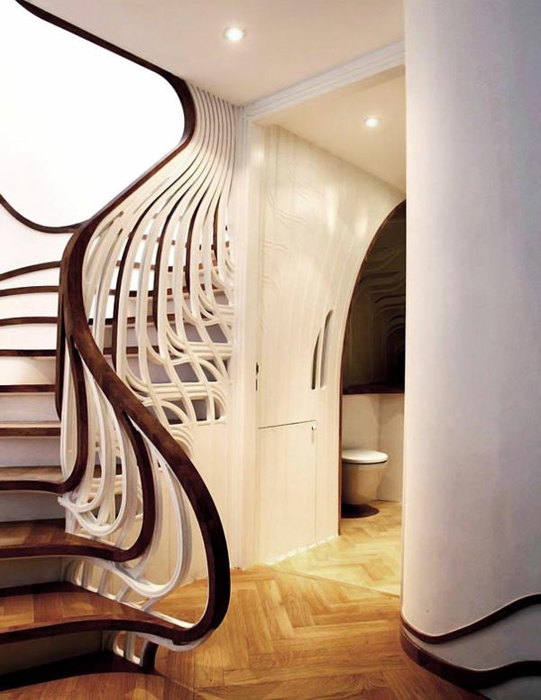 modernit portaat luovat valkoiset seinät