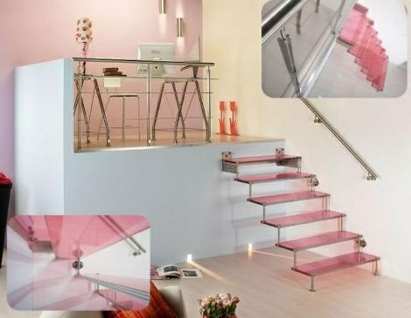 modernit portaat portaat vaaleanpunainen lasi peili koristeet