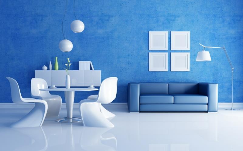 valitse modernit seinän värit kylmä seinäväri sininen