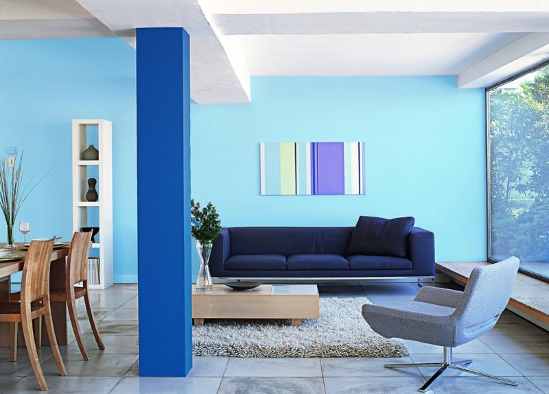valitse modernit seinävärit kylmät seinävärit yhdistävät sinisen sävyjä