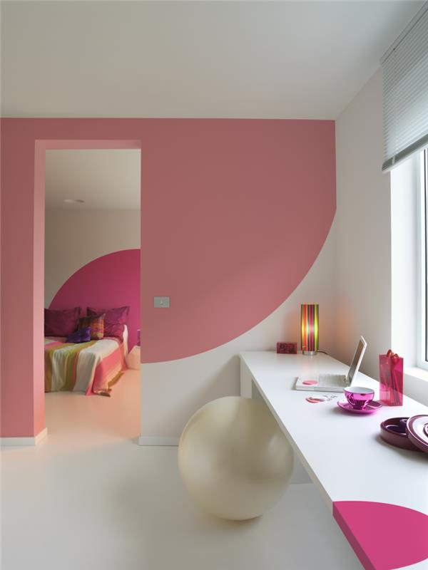 valitse modernit seinävärit yhdistämällä vaaleanpunaiset seinävärit