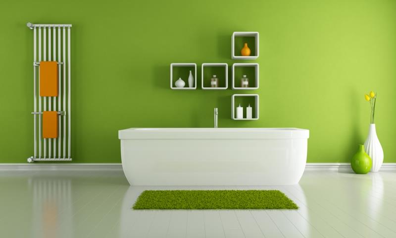 modernit seinän värit kylpyhuoneen seinän väri vihreä