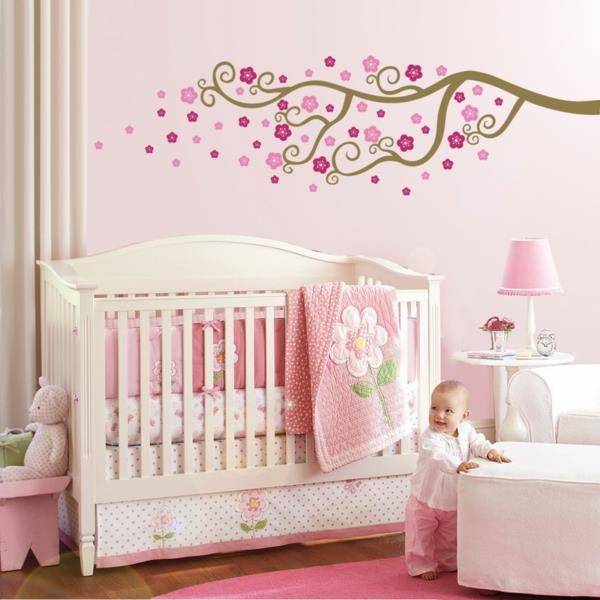 modernit seinän värit vauvan huone pastelli vaaleanpunainen