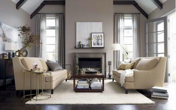 modernit seinävärit vaaleanharmaat beige huonekalut
