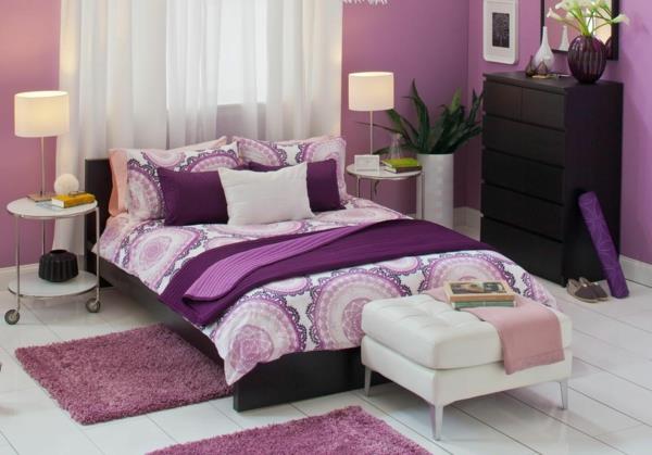 modernit seinän värit violetti pastelli valkoinen lattia