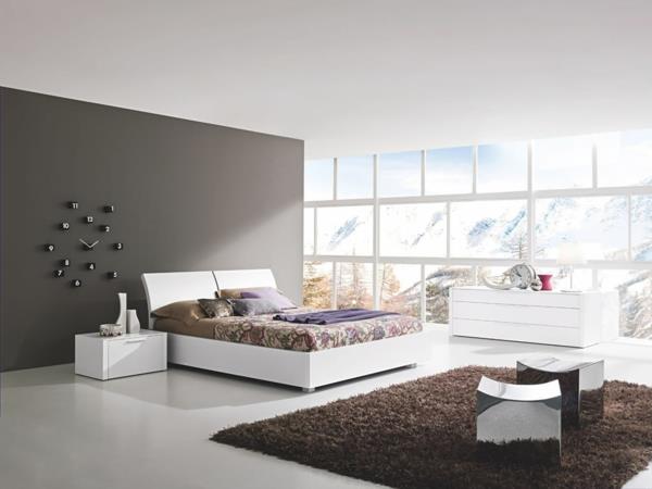 modernit seinävärit valkoiset huonekalut abstrakti seinäkello