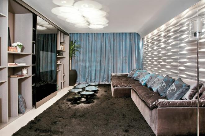 moderni seinäyksikkö olohuone sohva sisustusideoita matto