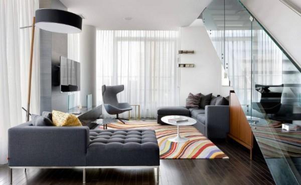 moderni matto värikkäitä raitoja aaltoja deco -trendejä