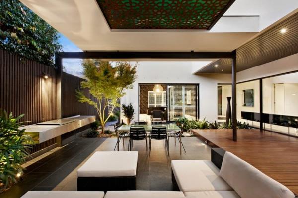 moderni arkkitehti talo balaclava road puu veranta rentoutumiskulma