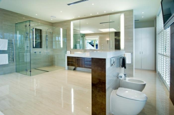 moderni kylpyhuone sisustus kylpy design lasi suihku