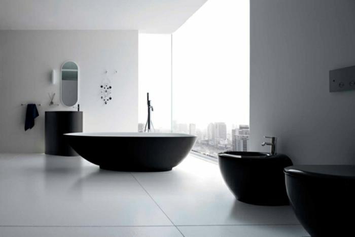 kylpyhuoneen kalustus kylpyhuonekalusteet valkoinen musta tyylikäs