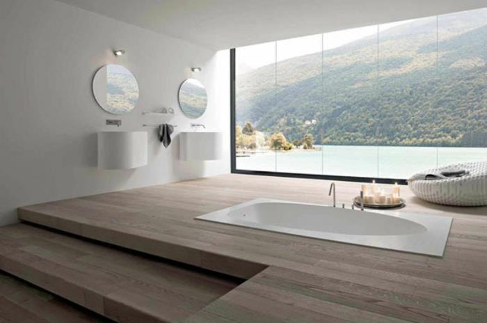 moderni kylpyamme, sisäänrakennettu minimalistinen muotoilu
