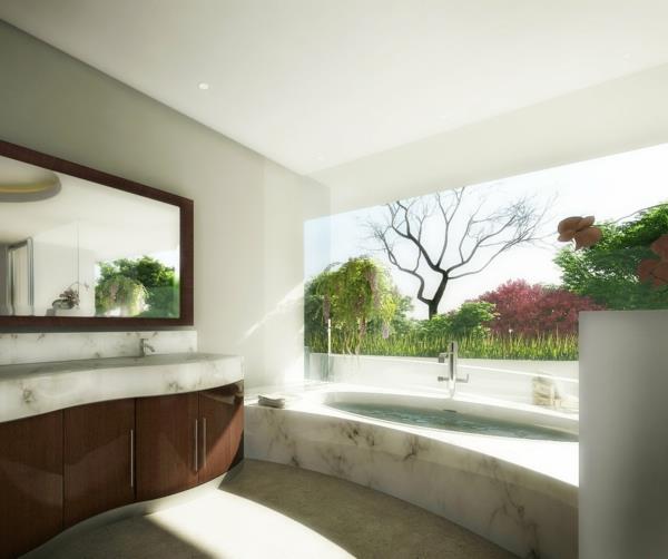 moderni kylpyhuone ideoita marmori