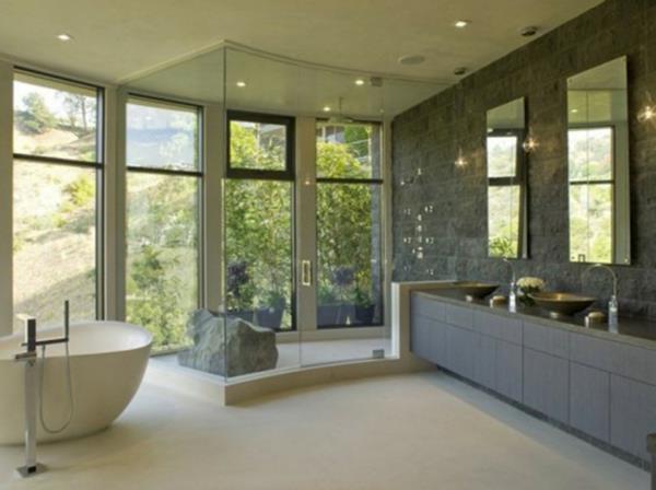moderni kylpyhuone ideoita luonto