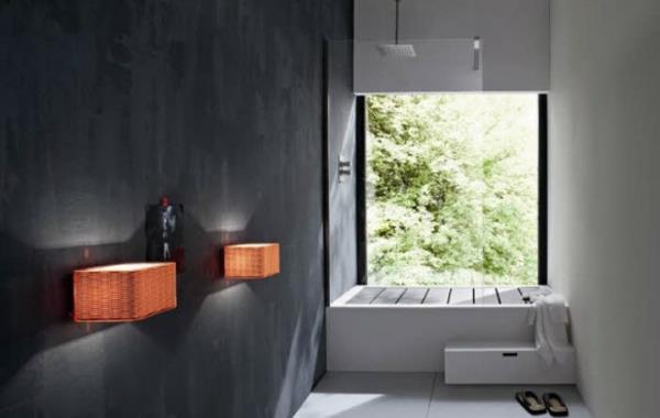 modernit kylpyhuone -ideat puristisia