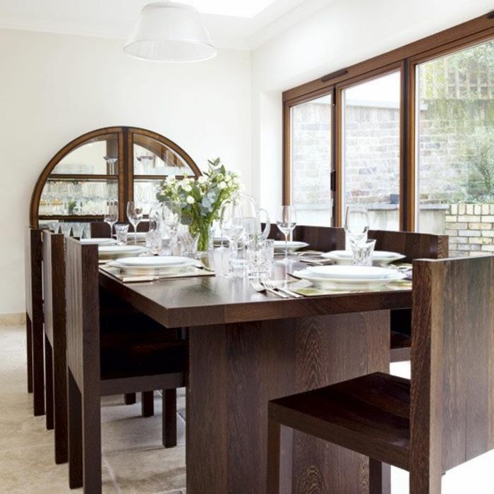 moderni ruokasali massiivinen ruokapöytä tyylikkäät huonekalut