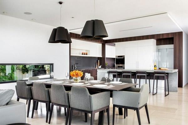 moderni talo australia asuinpaikka olohuone ruokapöytä