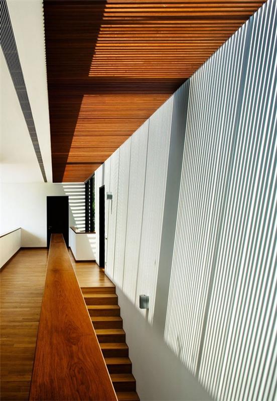 moderni talo singapore kestävä arkkitehtuuri portaikko puu