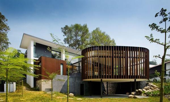 moderni talo singapore screen house k2ld arkkitehdit terassi ulkona kestävä arkkitehtuuri