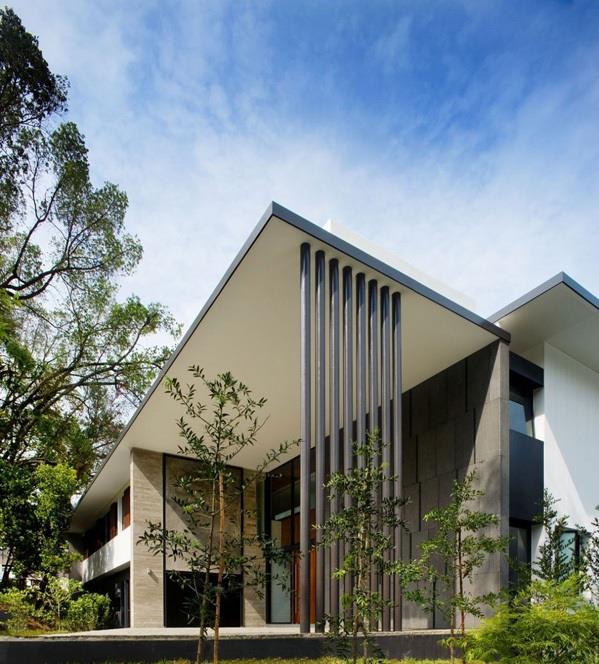 moderni talo singapore screen house terassi ulkona kestävä arkkitehtuuri