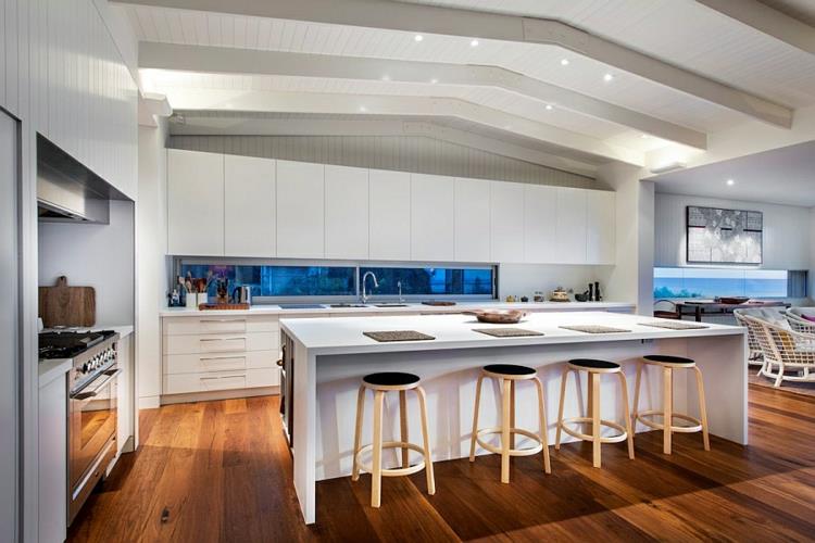 moderni talo rantatalo moderni keittiö design keittiösaari