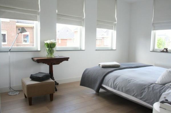 moderni upea talon suunnittelu makuuhuone harmaa pyykki