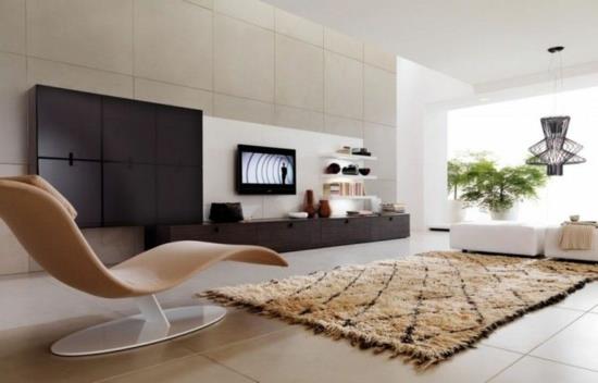 moderni olohuoneen muotoilukalusteet rentoutua nojatuolin seinäyksikkö