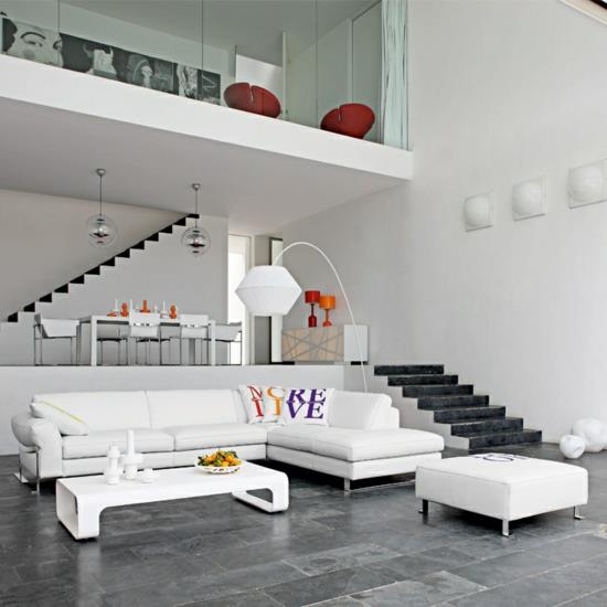 moderni olohuone design väri aksentti suunnittelija huonekalut mezzanine ruokailutila
