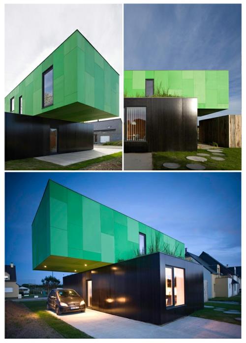 modulaarinen vihreä julkisivukonttirakennussuunnittelu innovatiivinen avantgarde
