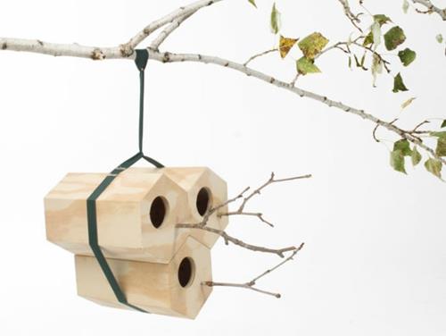modulaarinen puinen lintupesän idea