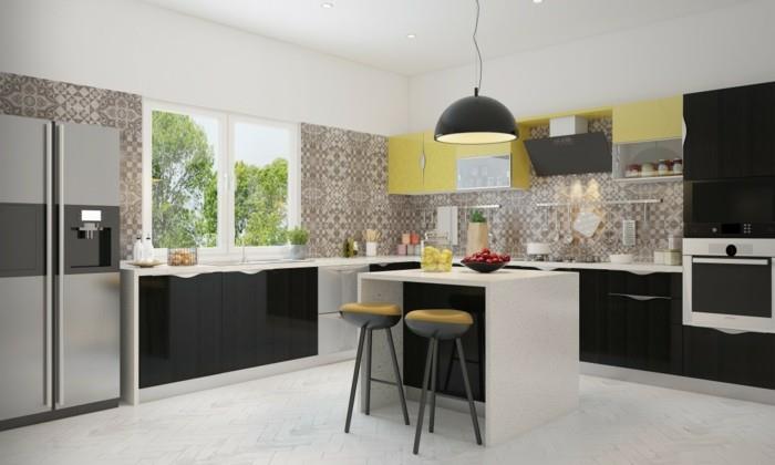 modulaarinen keittiö tyylikkäät väriyhdistelmät ja kauniit keittiötaustakuvat
