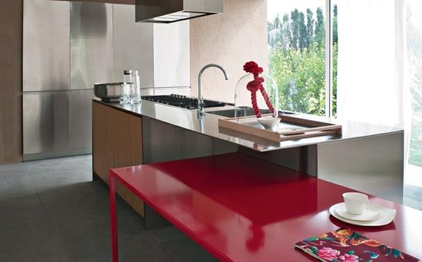 modulaariset keittiöt keittiöiden suunnittelu punainen pöytä