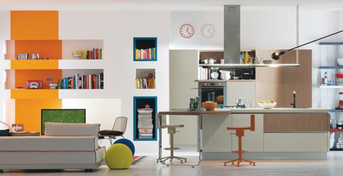 modulaariset keittiöt yhden keittiön nykyiset värit korostavat eläviä suuntauksia