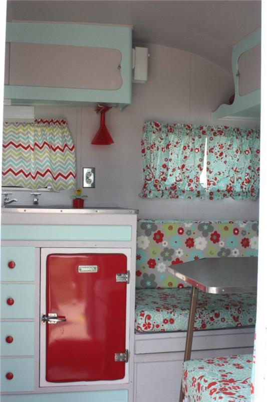 minijääkaappi retro punainen keittiöideat keittiökoneet