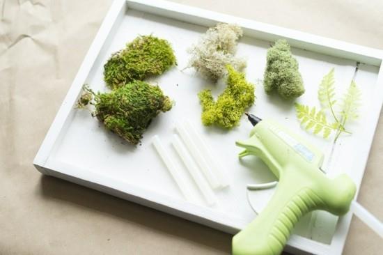 moss wall diy ohjeet moss hot liima