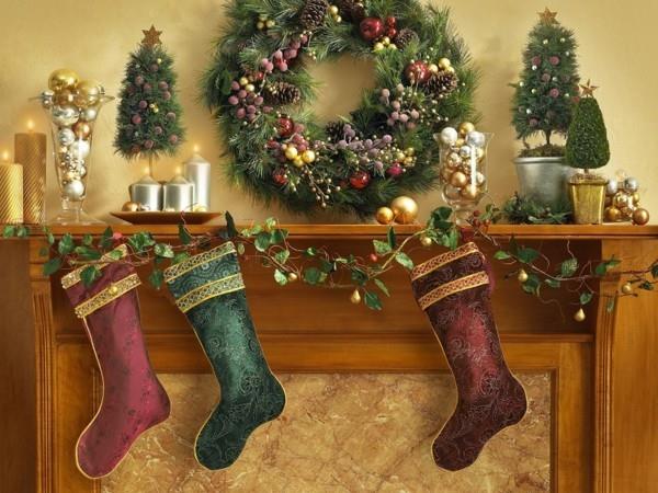 satu joulu takka koristella deco sukat