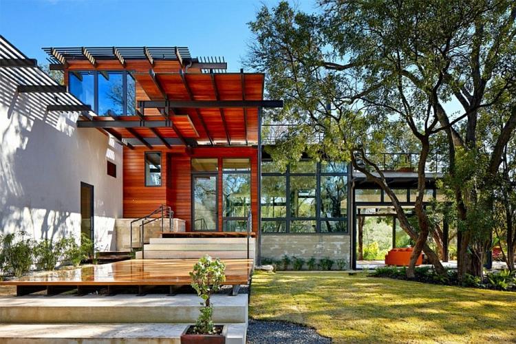 kestävä arkkitehtuuri vihreä lyhty asuinpaikka texas usa