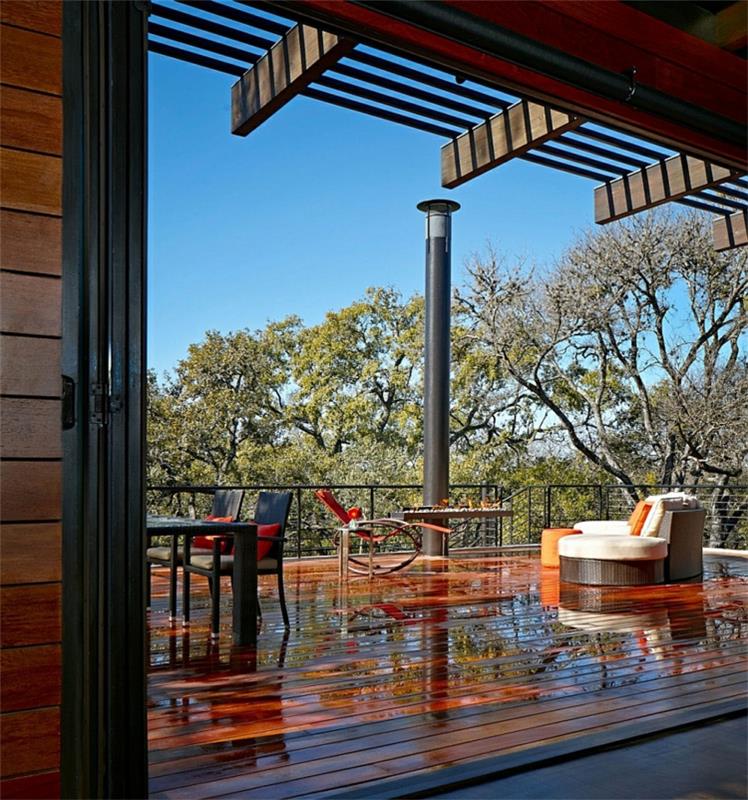 kestävä arkkitehtuuri vihreä muotoilu asuinrakennus decking design puinen terassi