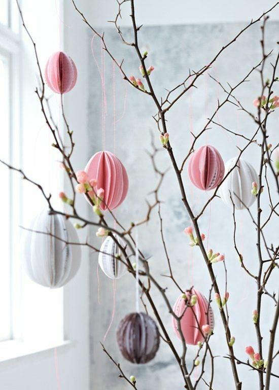 kestävä pääsiäismunien koristelu paperista