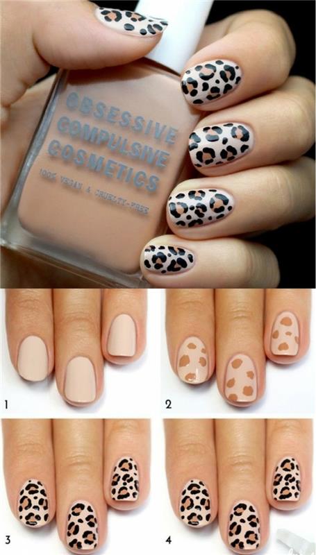kynsien mallit kynnet suunnittelu kynsitaide leopardikuvat tee se itse kynsilakka
