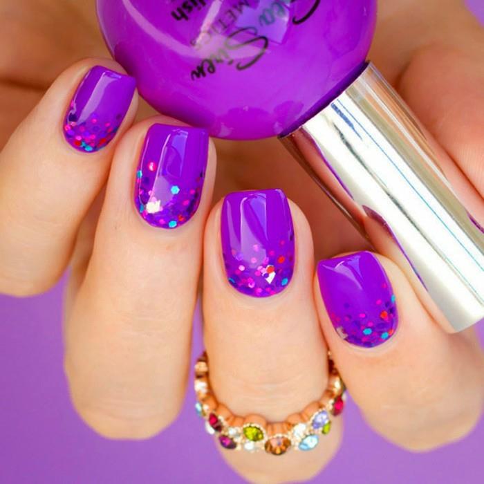 kynsien mallit kynnet suunnittelu nailart violetti glitter geelikynnet